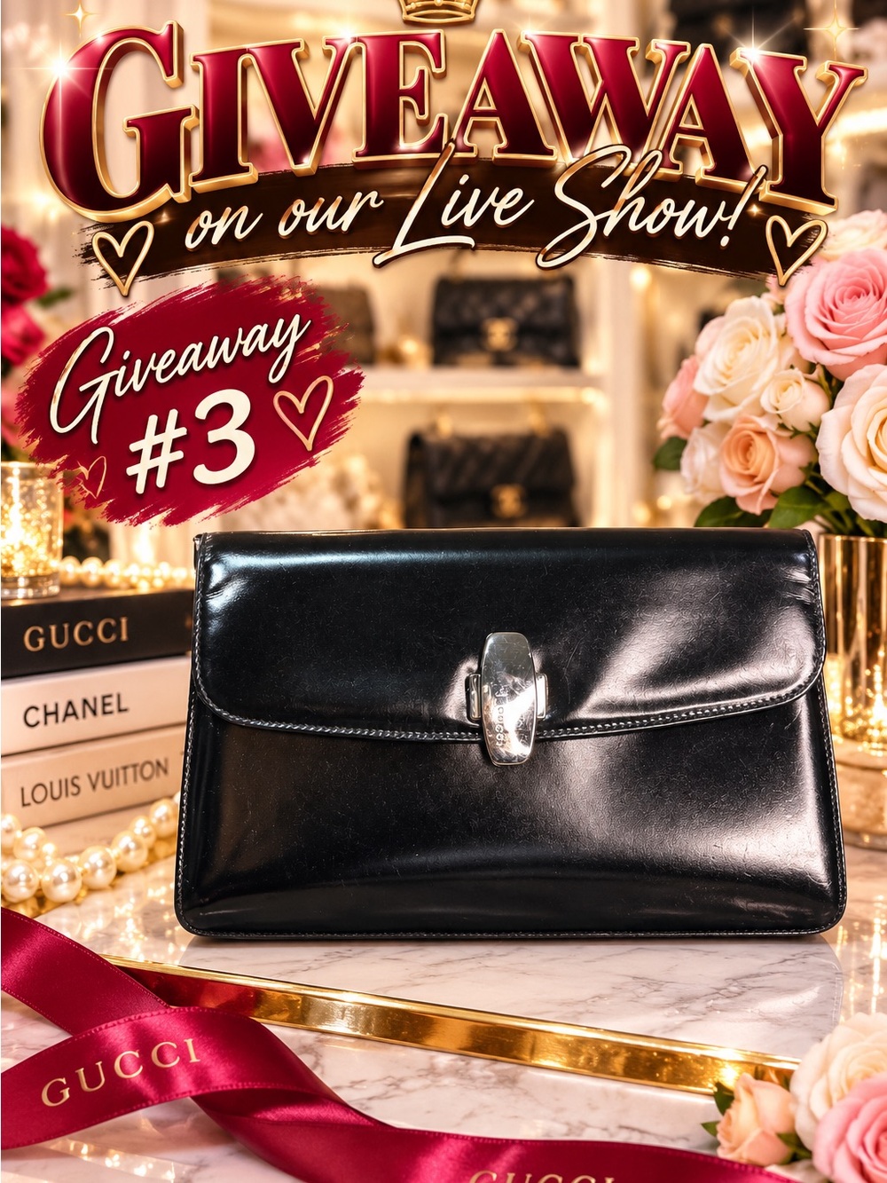 FREE GUCCI CLUTCH GIVEAWAY FOLLOW @thebagriculture